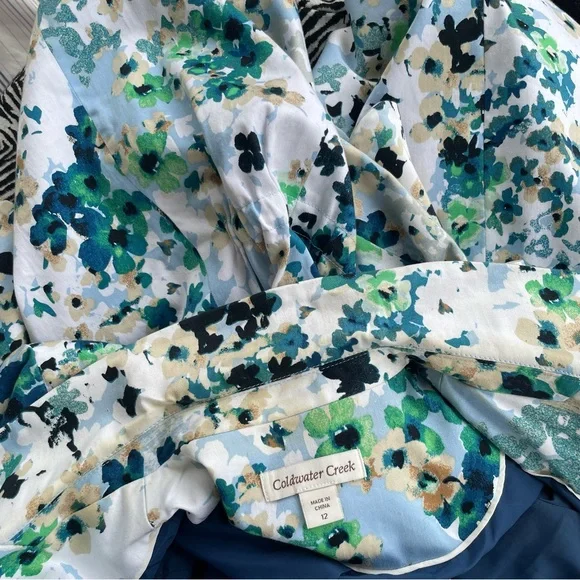 Coldwater Creek Floral Blazed Size 12 - Picture 7 of 12